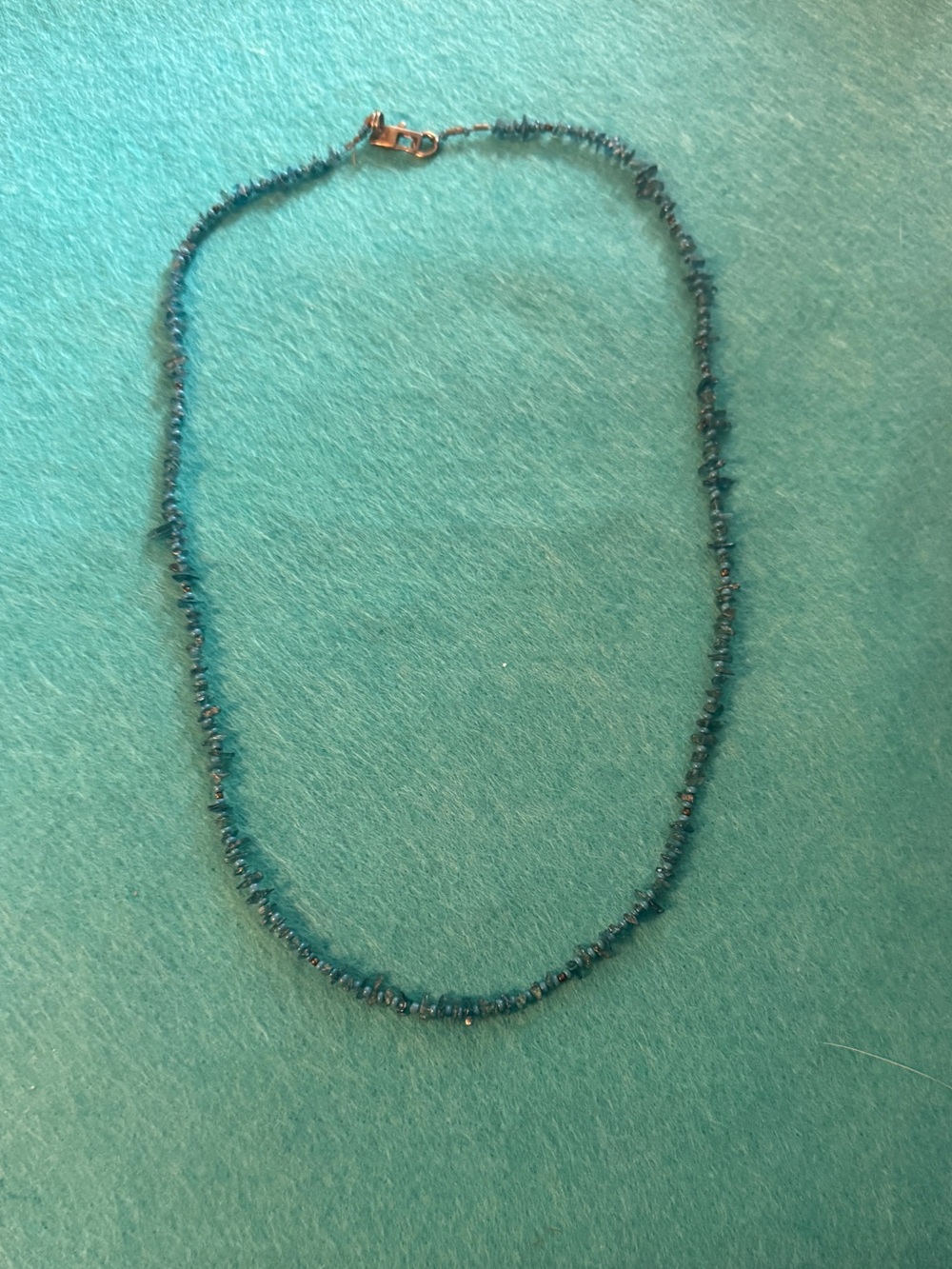 Faceted Teal Bead Necklace - Women's Jewelry 0187